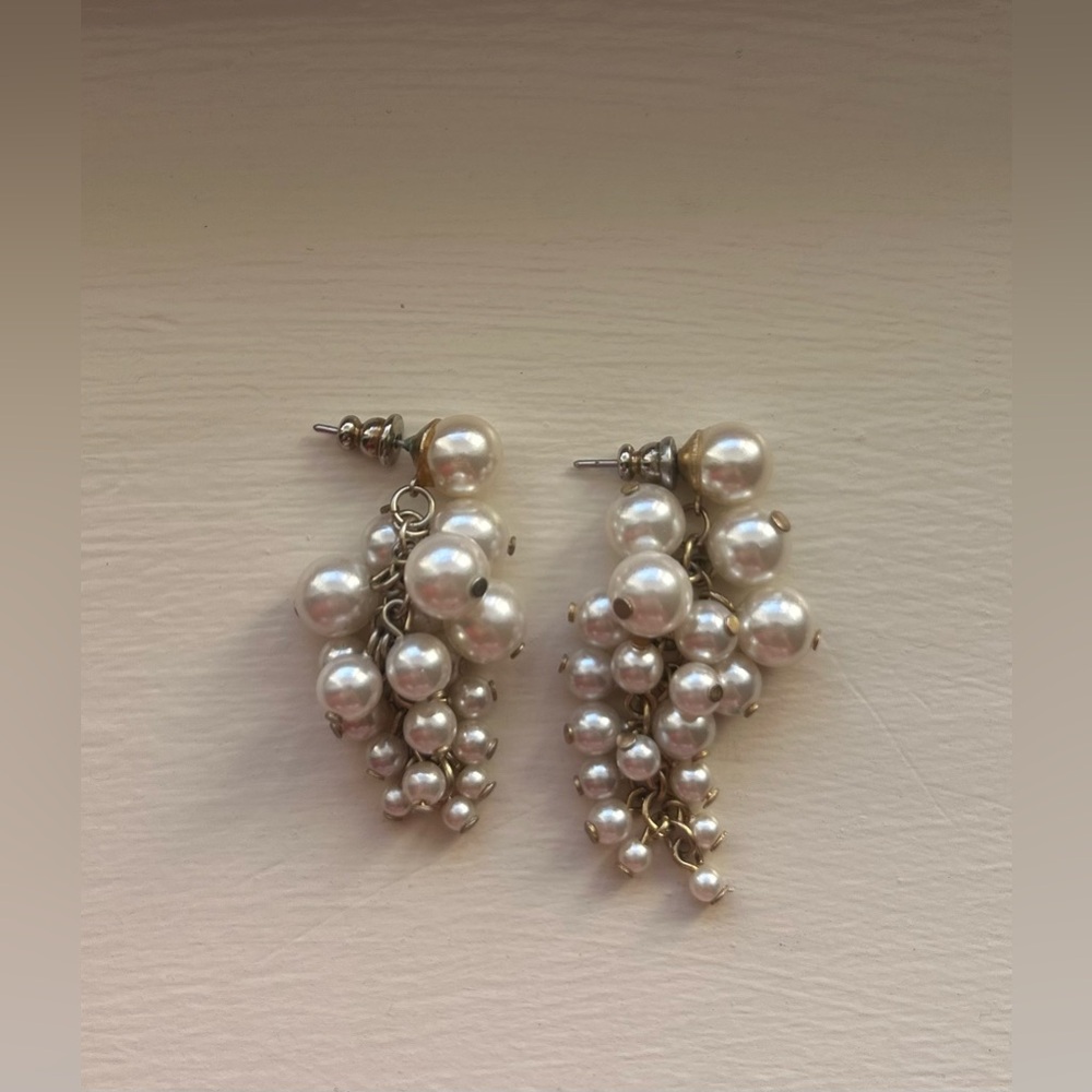 Grape Cluster Pearl Earrings